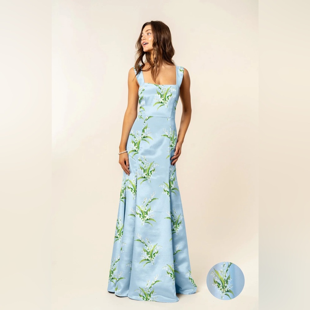 Lula Kate Beckett Lily Of The Valley Jacquard Powder Blue